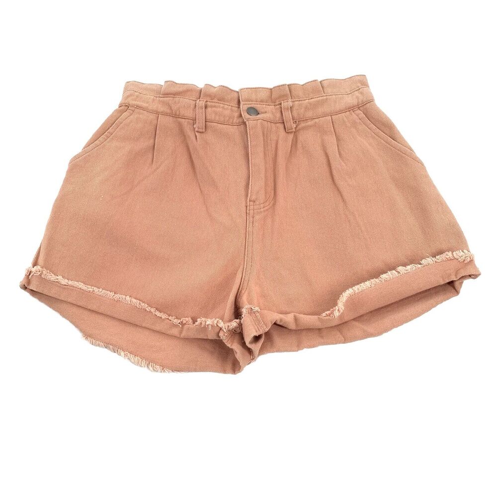NWT New In Paperbag Cut Off Denim Shorts Size Large Womens Salmon Pink L